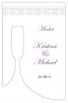 Customized Vintage Bottom's Up Rectangle Wine Wedding Label